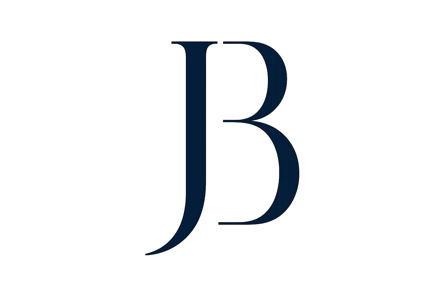 Large blue letter B on a dark gradient background.