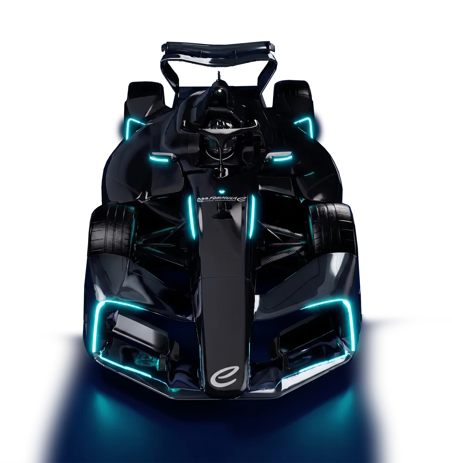 Top view of the Formula E GEN4 race car