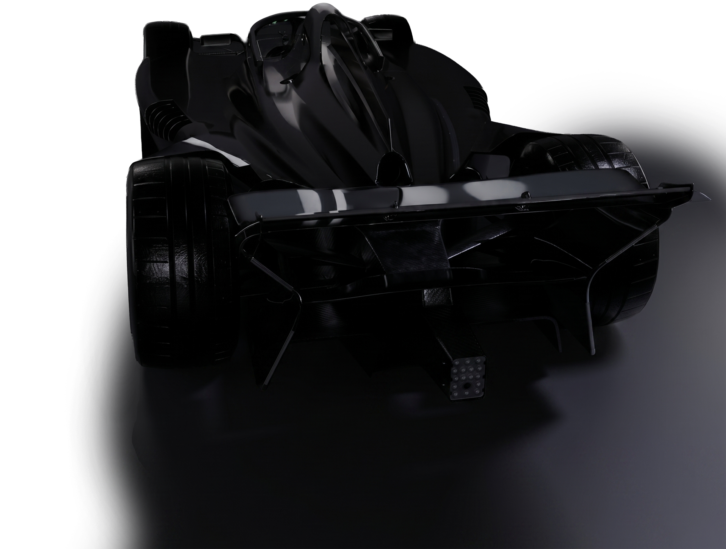 Rear view of the Formula E GEN4 race car