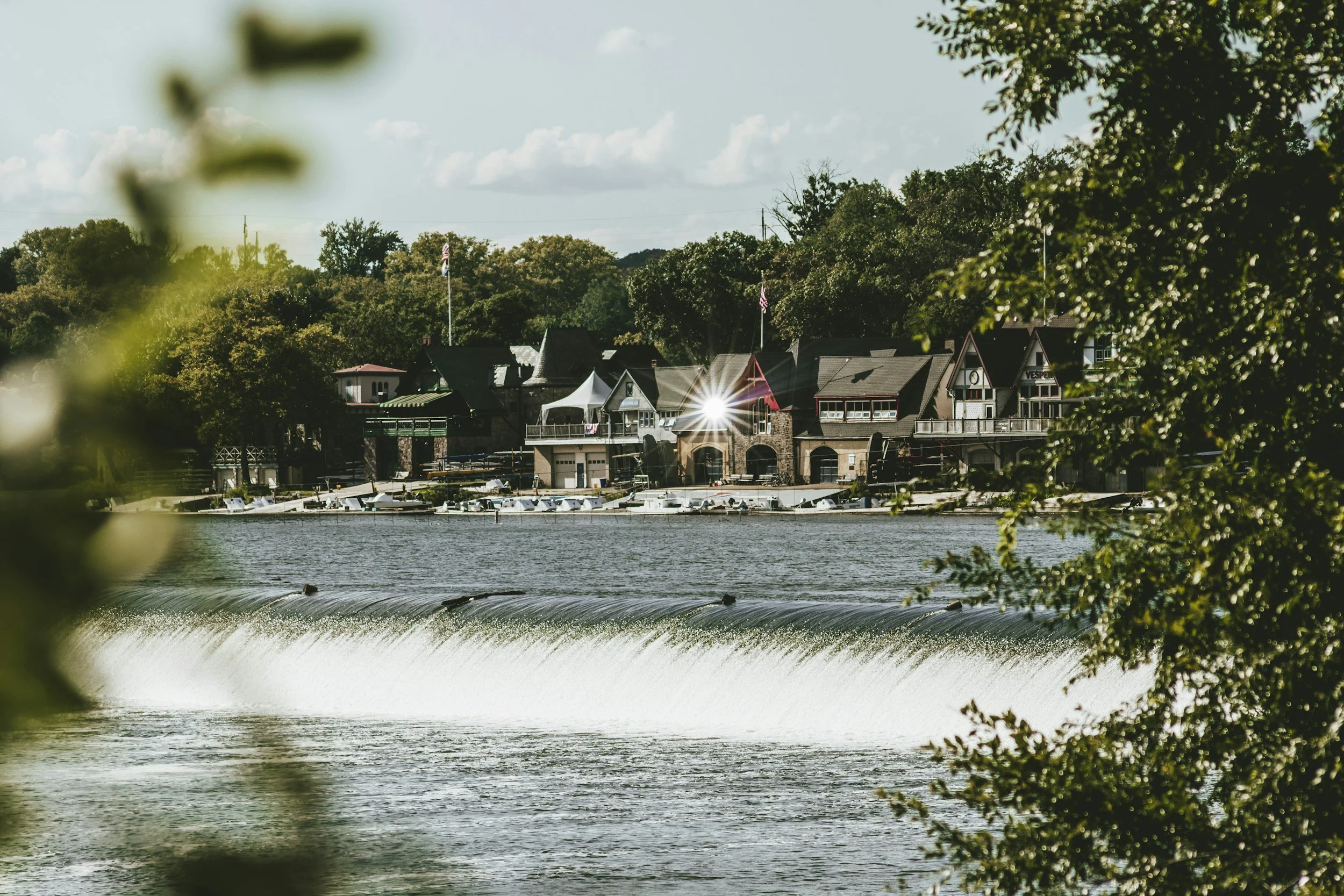Boathouse Row along the Schuylkill River in Philadelphia
