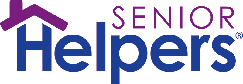 Logo of Senior Helpers with a stylized house roof above the word 'Helpers' and the word 'Senior' above it.