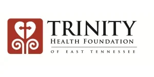 Trinity Health Foundation logo with a heart design, name, and location of East Tennessee.