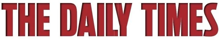Text reading 'The Daily Times' in bold red letters.