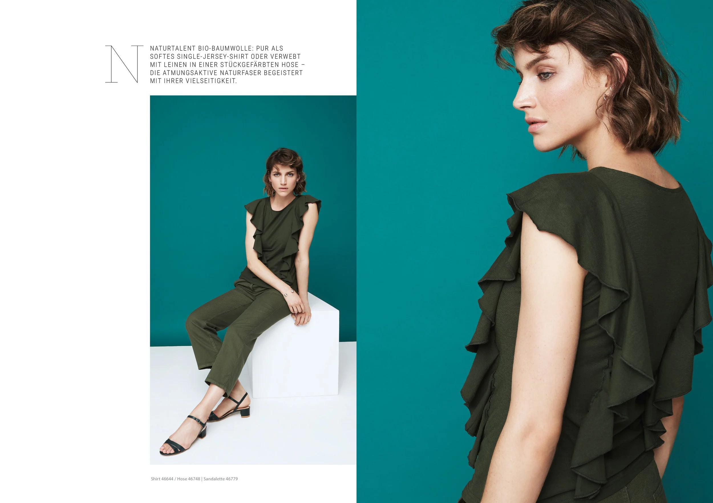 hessnatur Lookbook SS 2018 – Fashion & Beauty-Motiv 5, High-End-Retusche Bildergut.