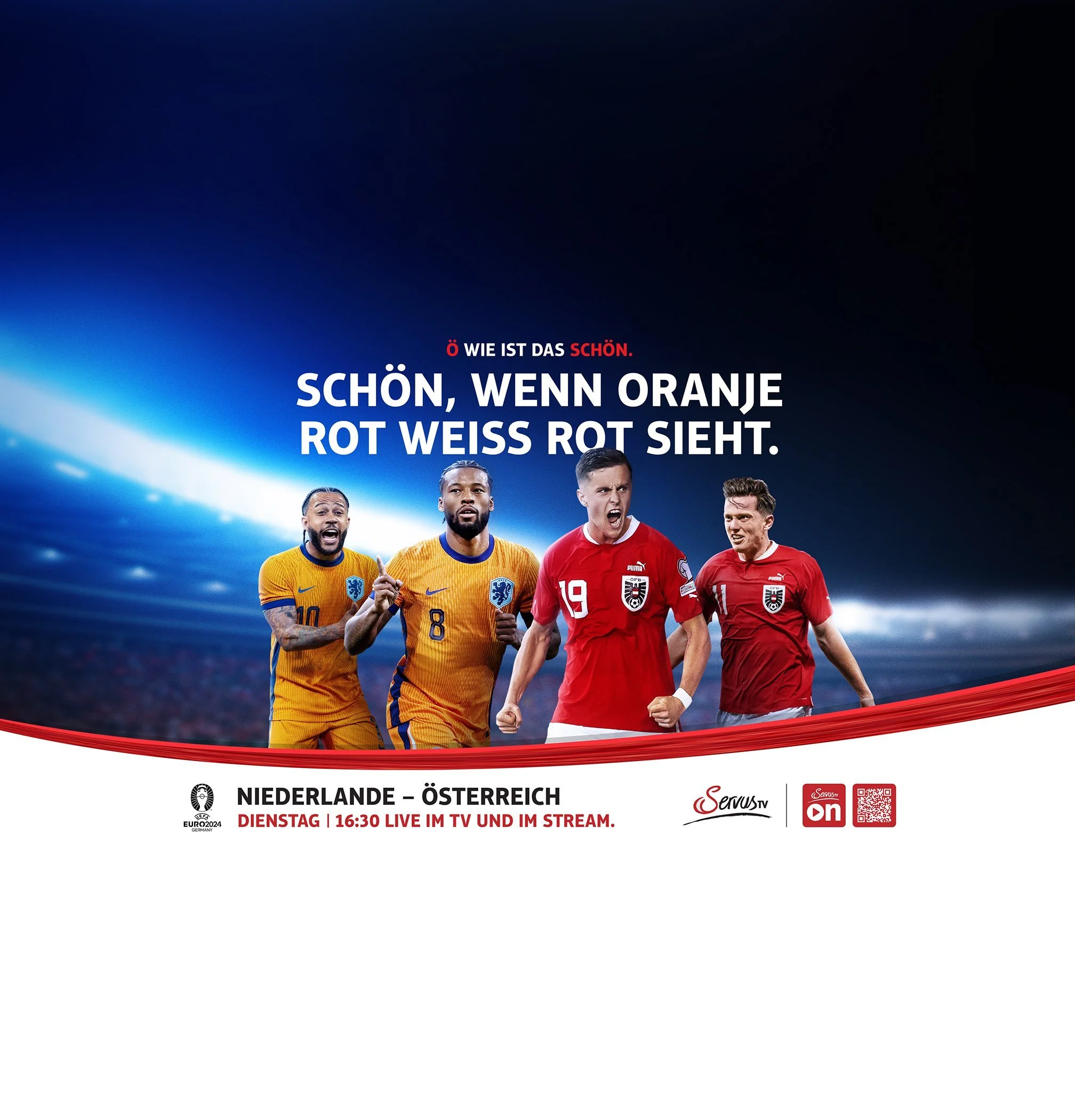 ServusTV UEFA EURO 2024 Kampagne – Keyvisual 3, High-End-Retusche Bildergut