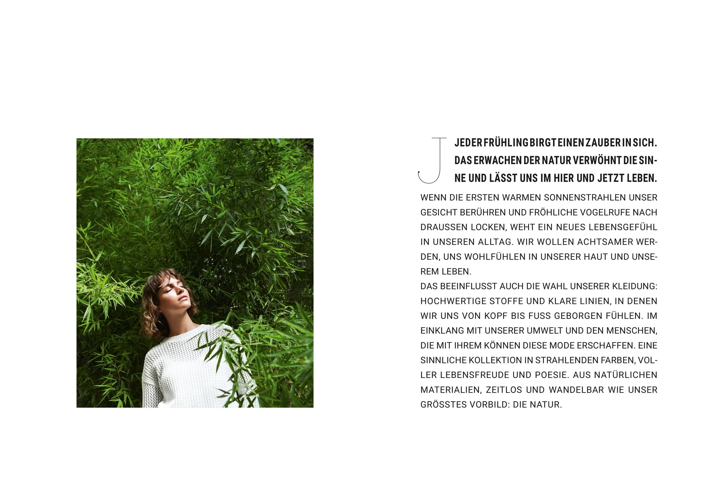 hessnatur Lookbook SS 2018 – Fashion & Beauty-Motiv 2, High-End-Retusche Bildergut.