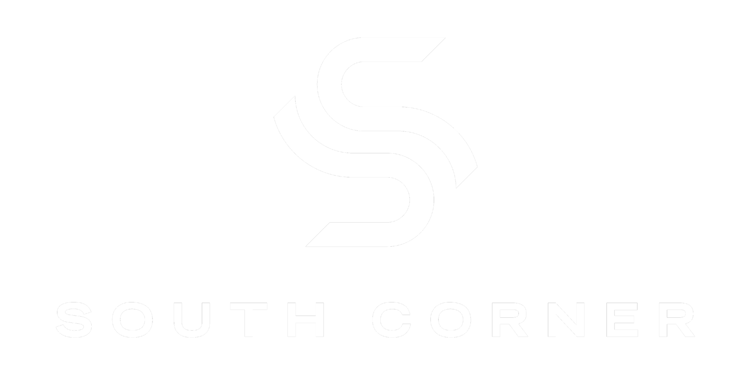 South Corner logo featuring a stylized S and C intertwined in black and white with the text South Corner below.