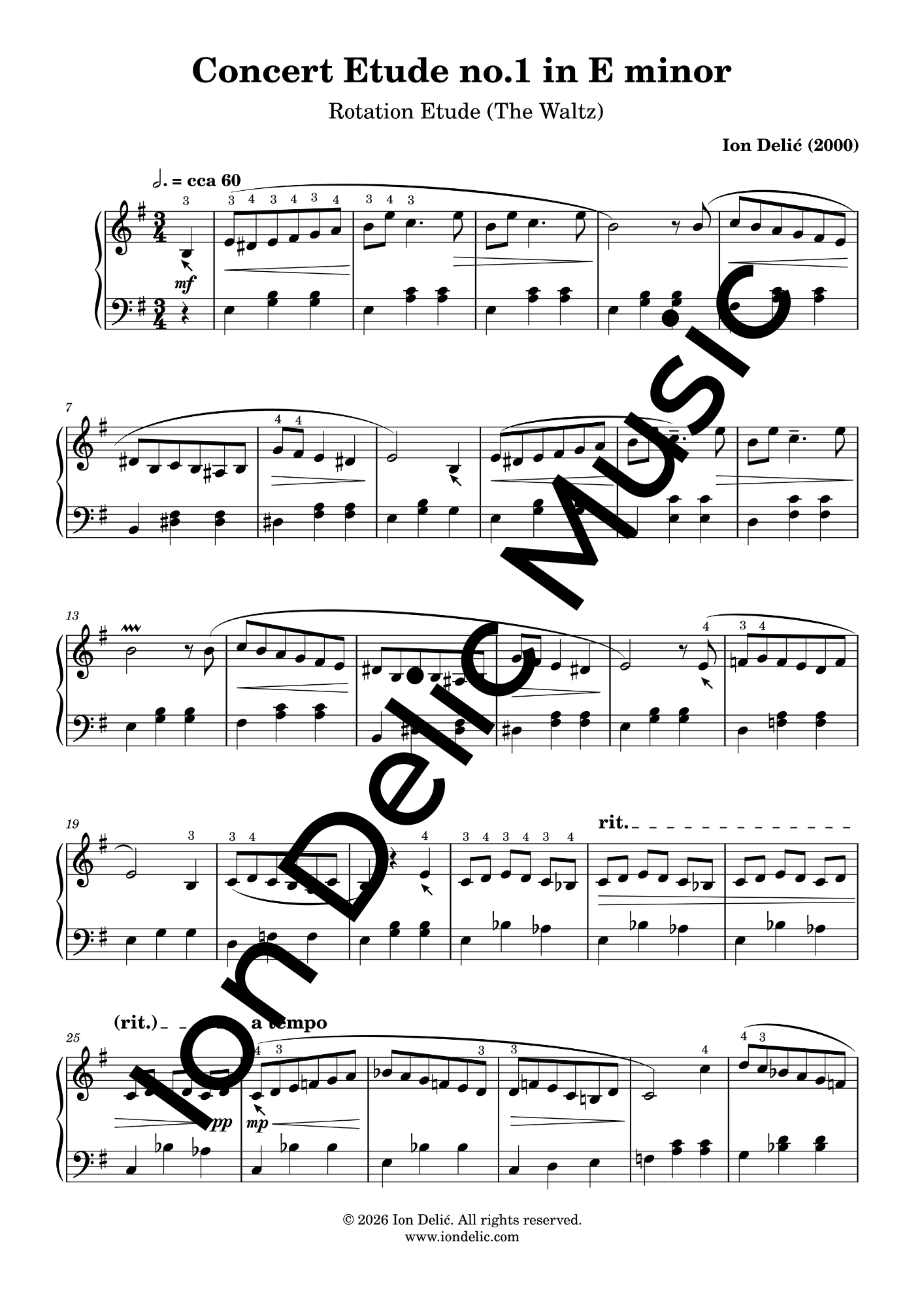 Concert Etude no. 1 in E minor - The Waltz