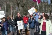 Over 100 Teachers and CUPE members rally at Gyro Park