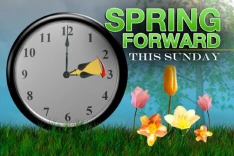 Spring forward into Daylight Savings Time Sunday