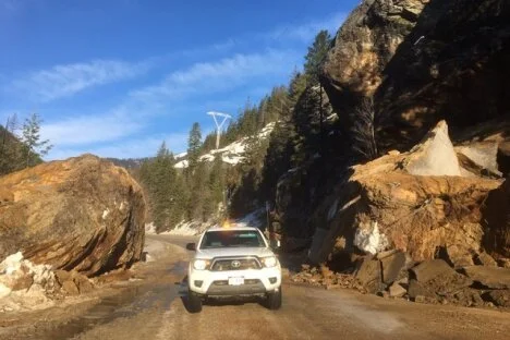 Mudslides slow traffic on Highway 3, 31
