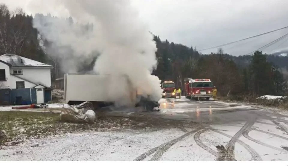 No one injured in truck fire Wednesday morning