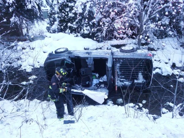 Jaws of Life used to free victim of early morning accident south of Nelson