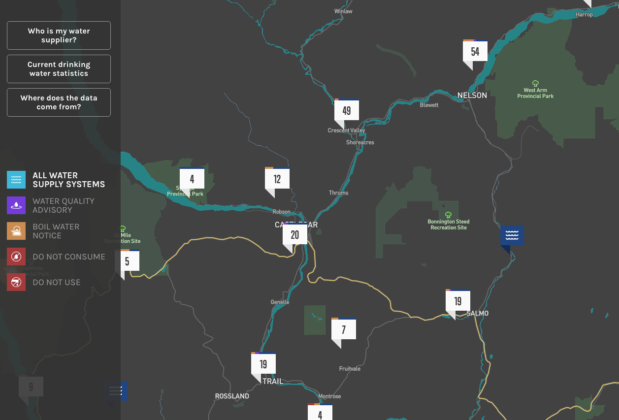 Interior Health launches map for for current drinking water advisories