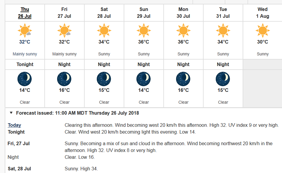 High temperatures expected across Interior Health
