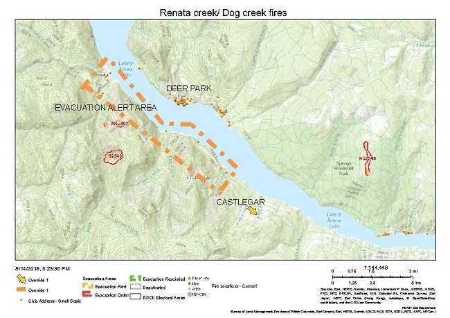 Evacuation Alert issued for area south of Renata