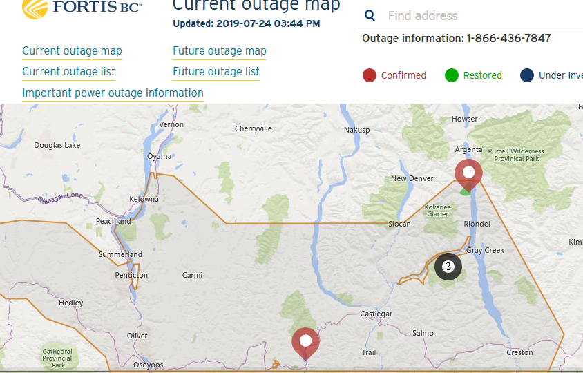 Fortis offers update on regional outages after electrical storm