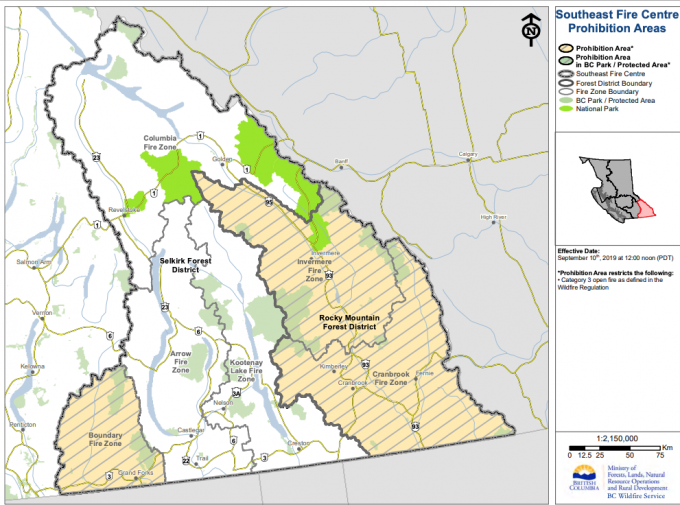 Southeast Fire Centre Open Burning Prohibitions Amended