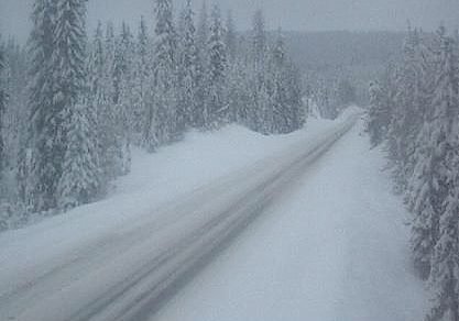 Snowfall warning for Highway 3, Kootenay Pass, Paulson Summit