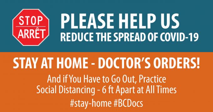 Kootenay Boundary Doctors Urge EVERYONE to #STAY-HOME