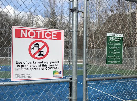 RDKB Parks and outdoor facilities closed in response to COVID-19