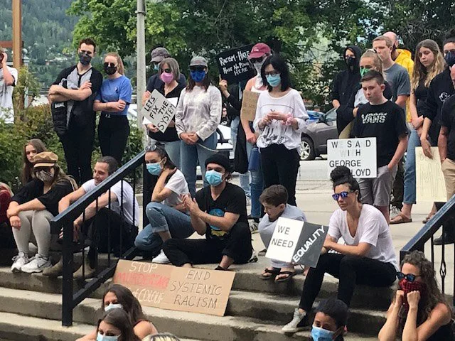 Nelsonites stage peaceful anti-racism rally outside City Hall