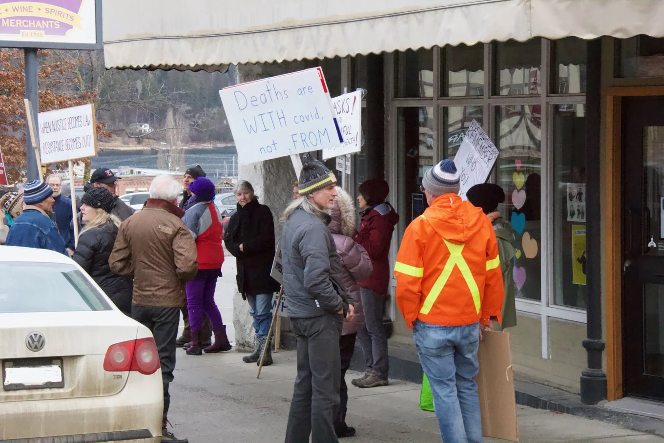 UPDATED: Protesters rally outside MLA offices to challenge COVID-19 restrictions