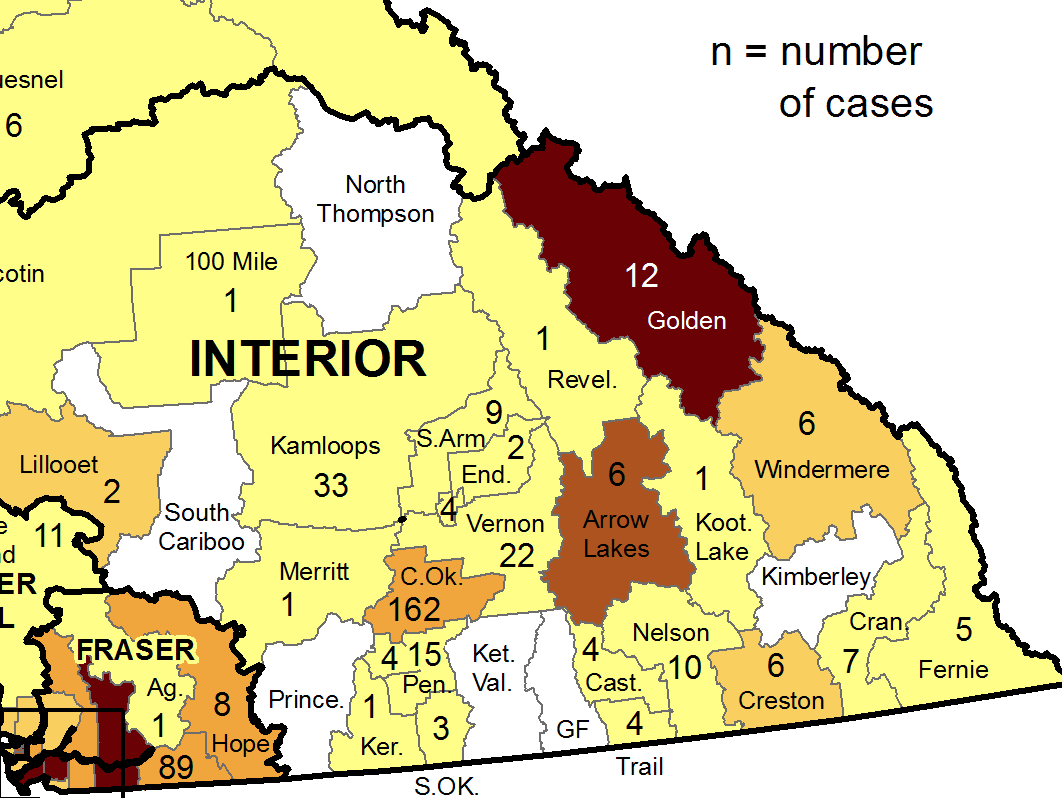 Kootenay Boundary COVID-19 cases on downward trend