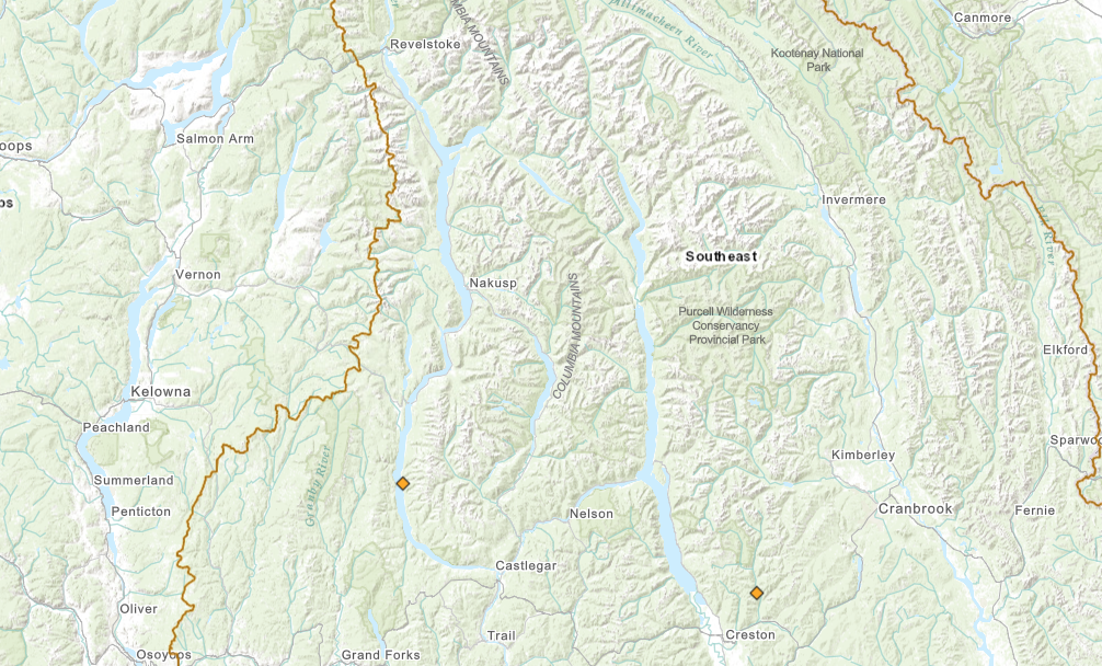 Two small fires being reported in Southeast Fire Centre