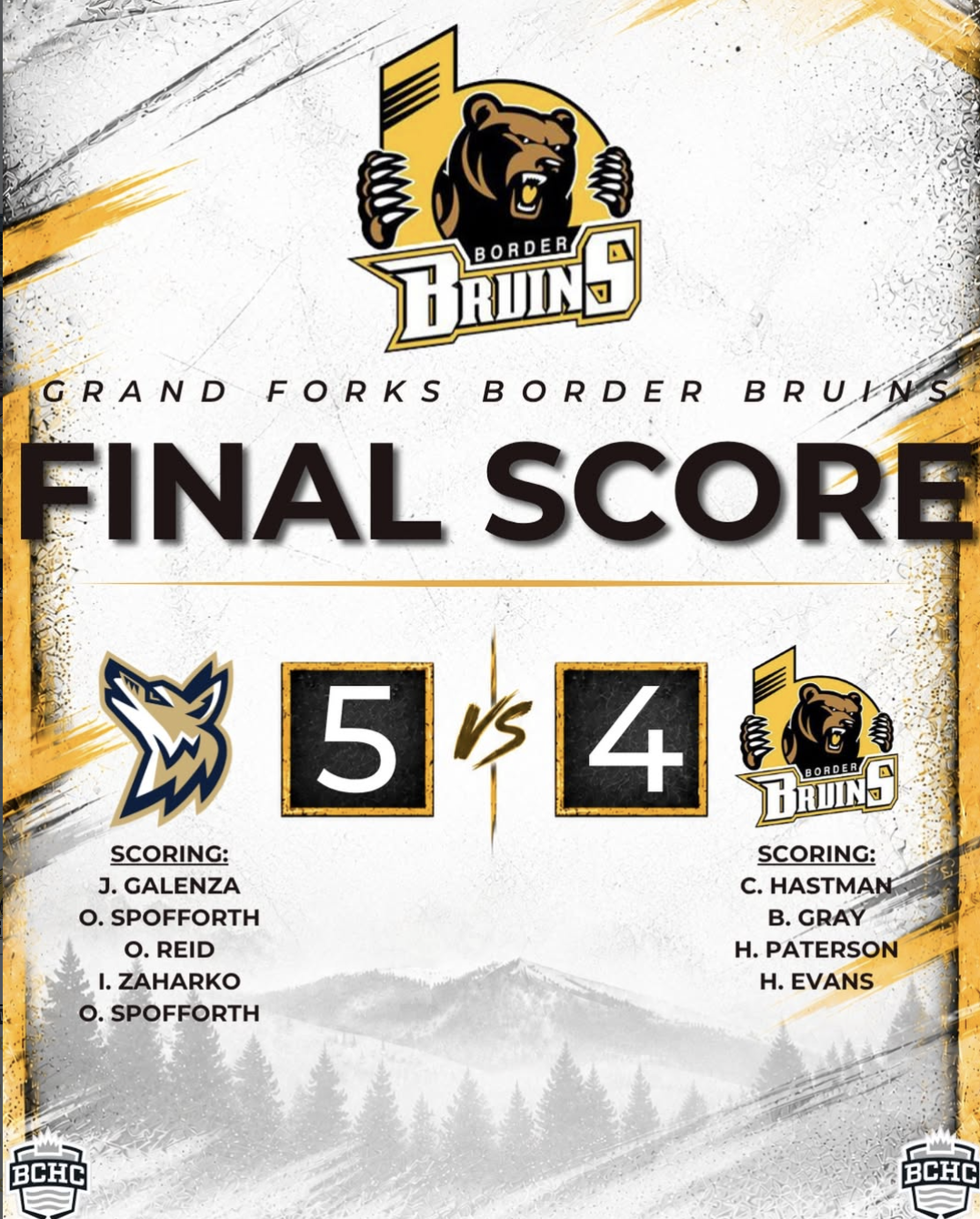 Bruins score four but remain winless after 5-4 loss to Osoyoos