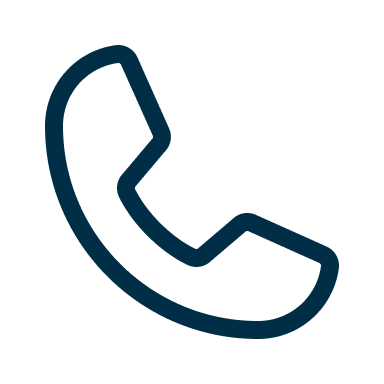 Outline of a telephone receiver icon.