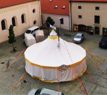 Teacrobat; Zirkuszelt von oben