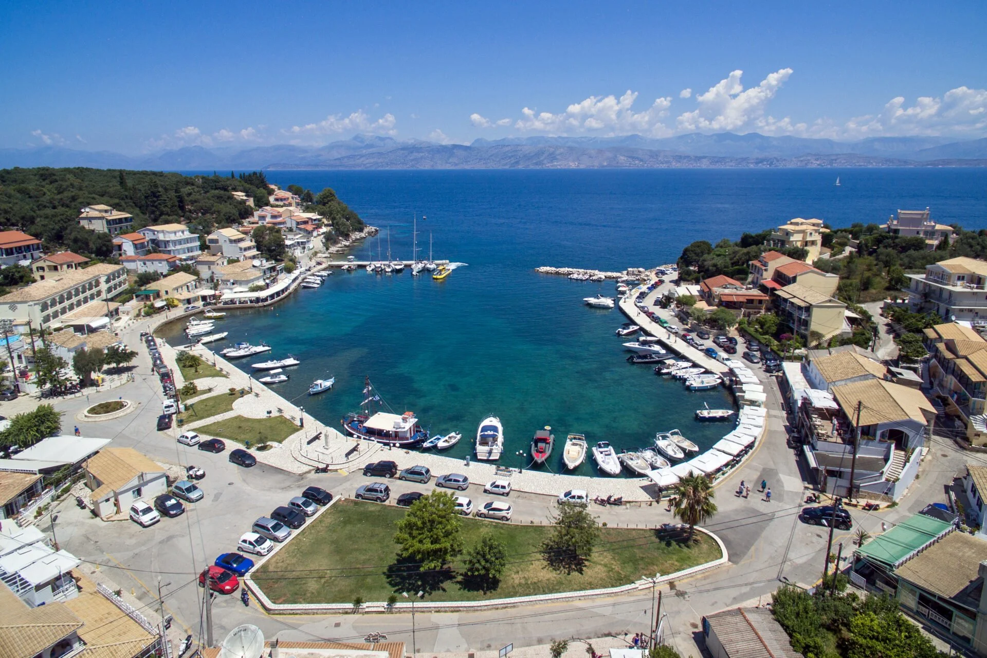 Kassiopi harbour view