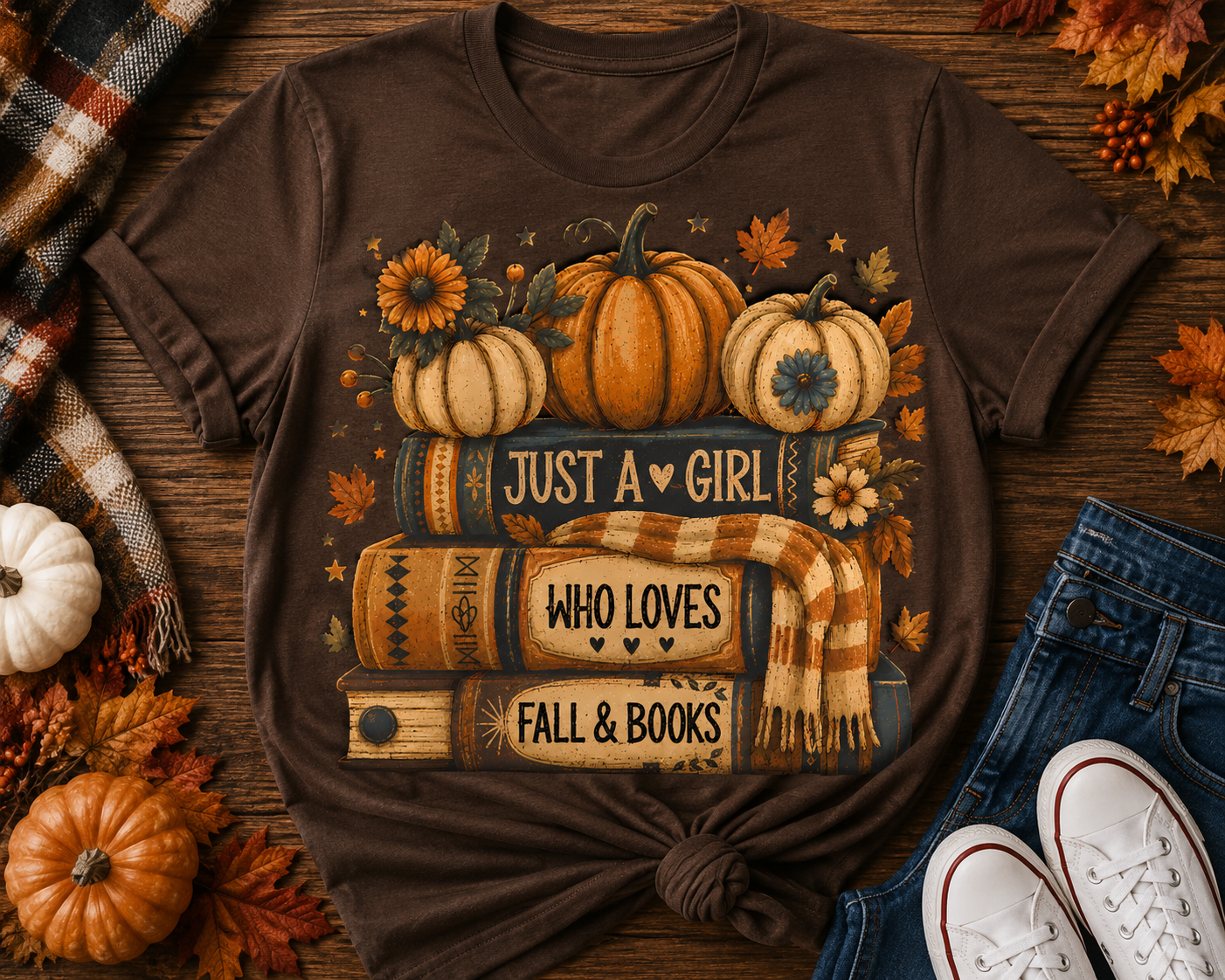 Autumn Books & Pumpkins Design