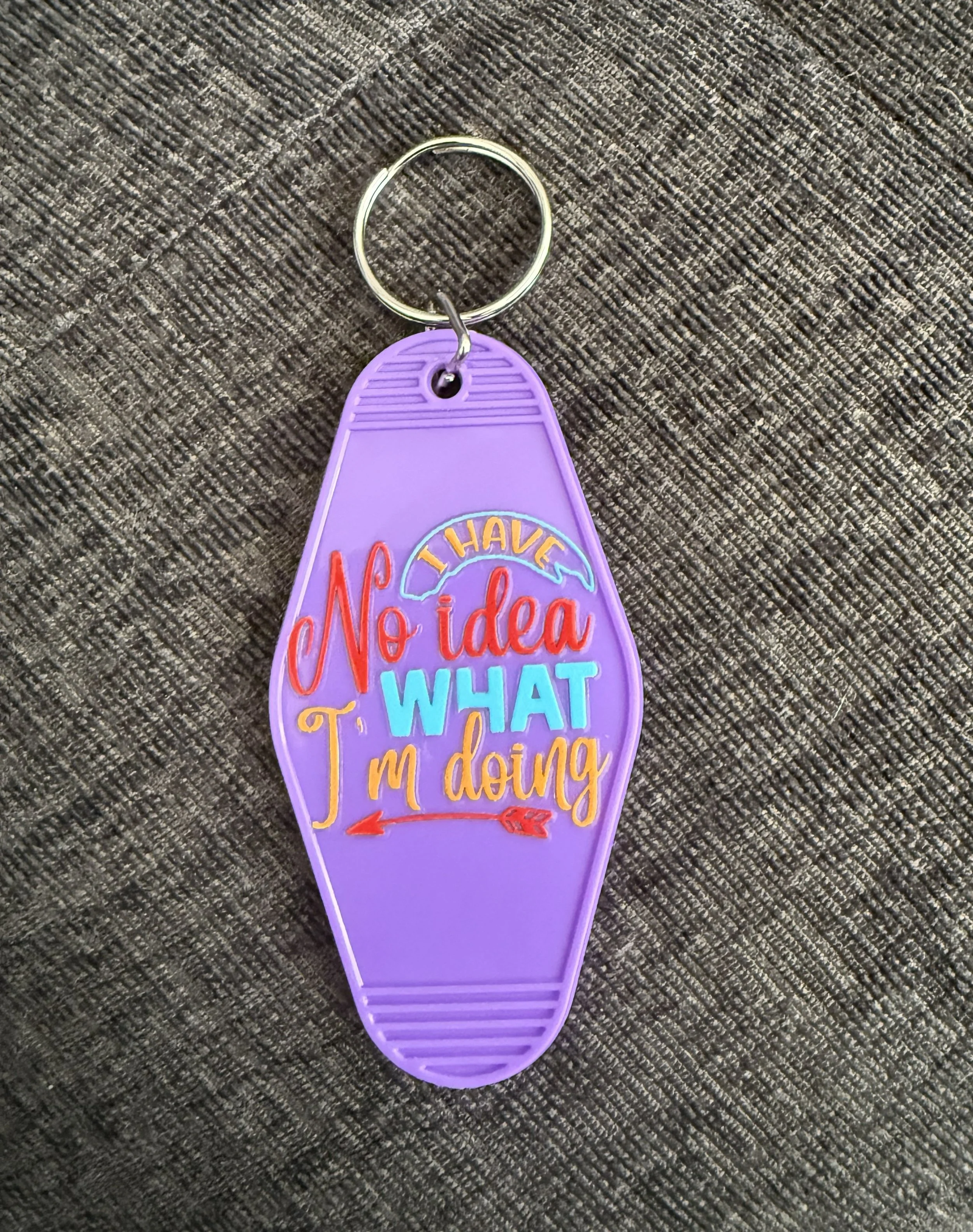 Playful Life Motto Keychain