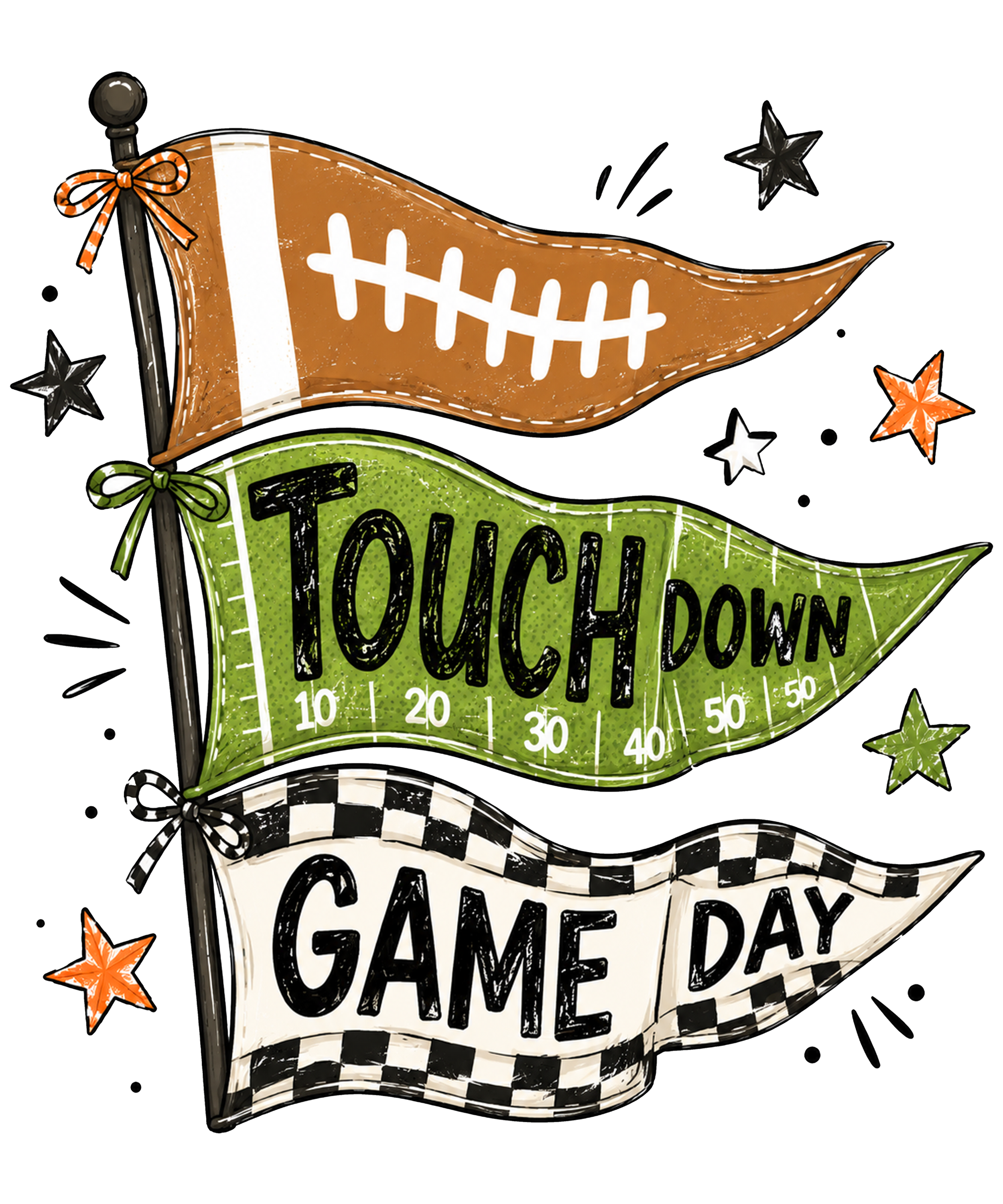 Football Game Day Flags Design