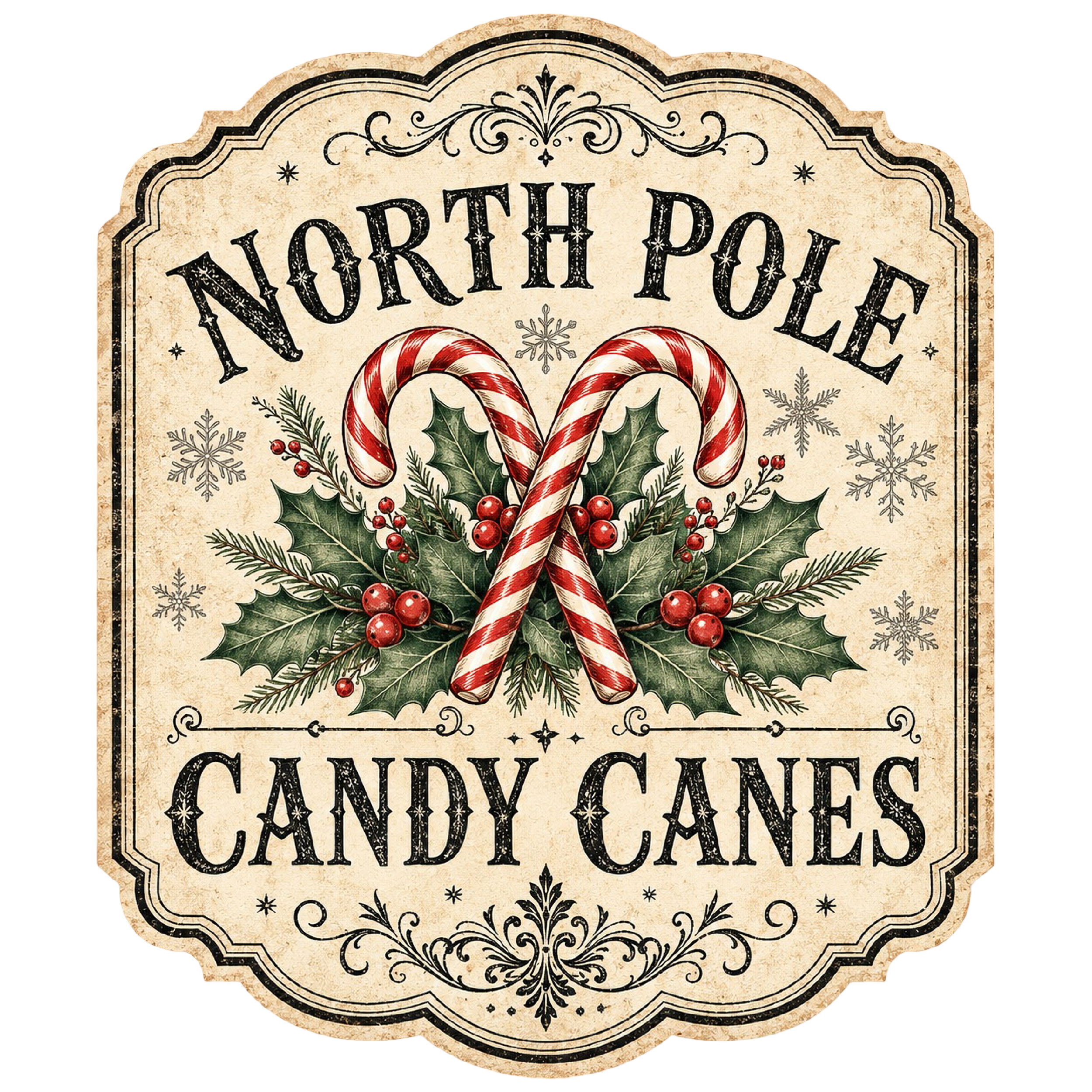 North Pole Candy Cane Holiday Design