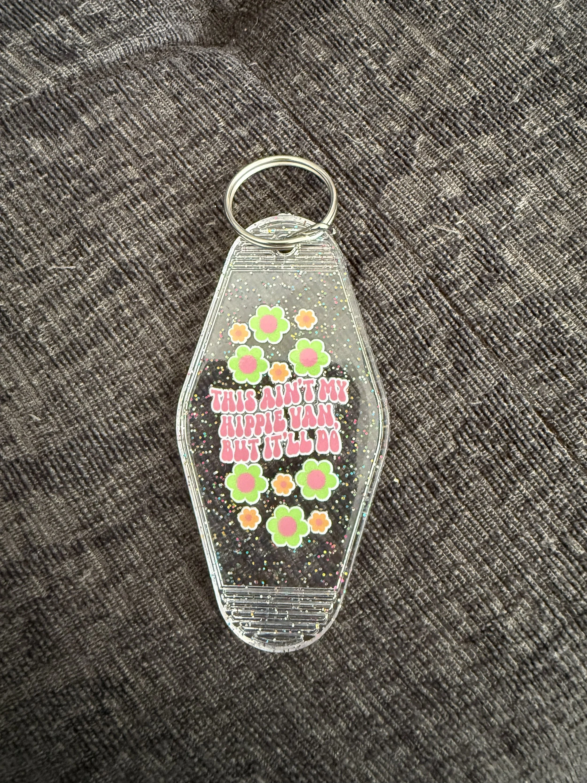 Retro Floral Nostalgia Keychain
