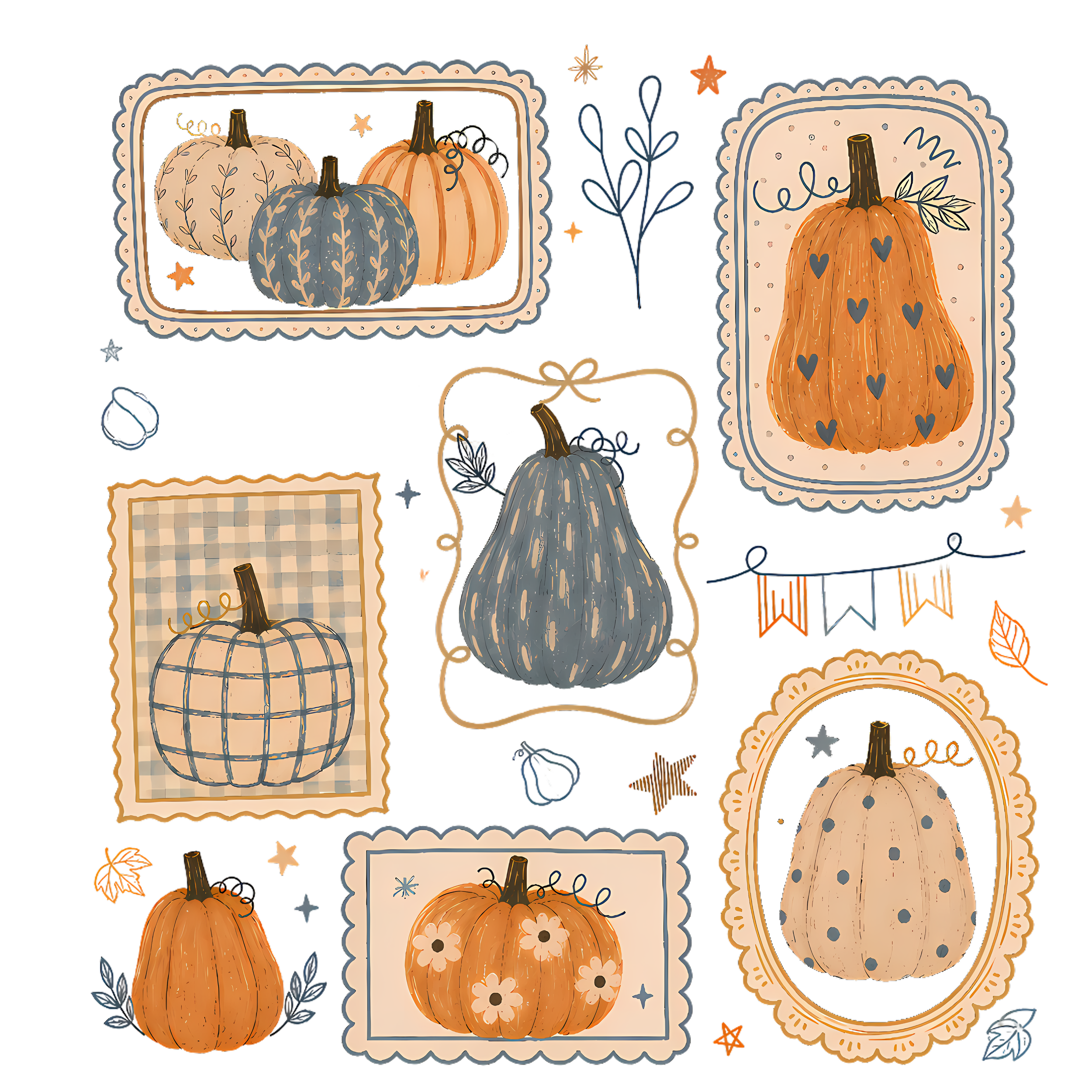 Whimsical Pumpkin Art Collection