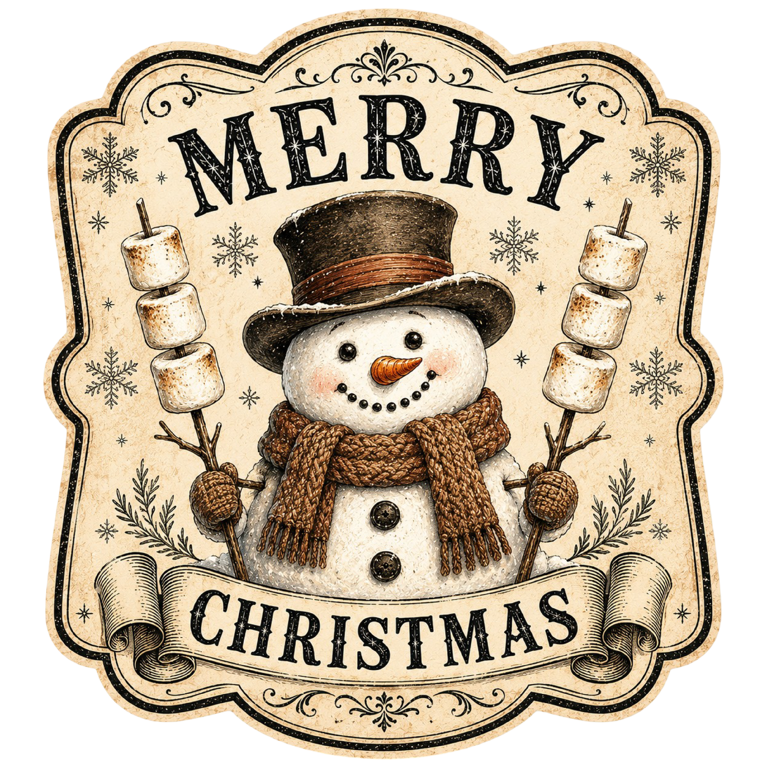 Custom Snowman Holiday Plaque