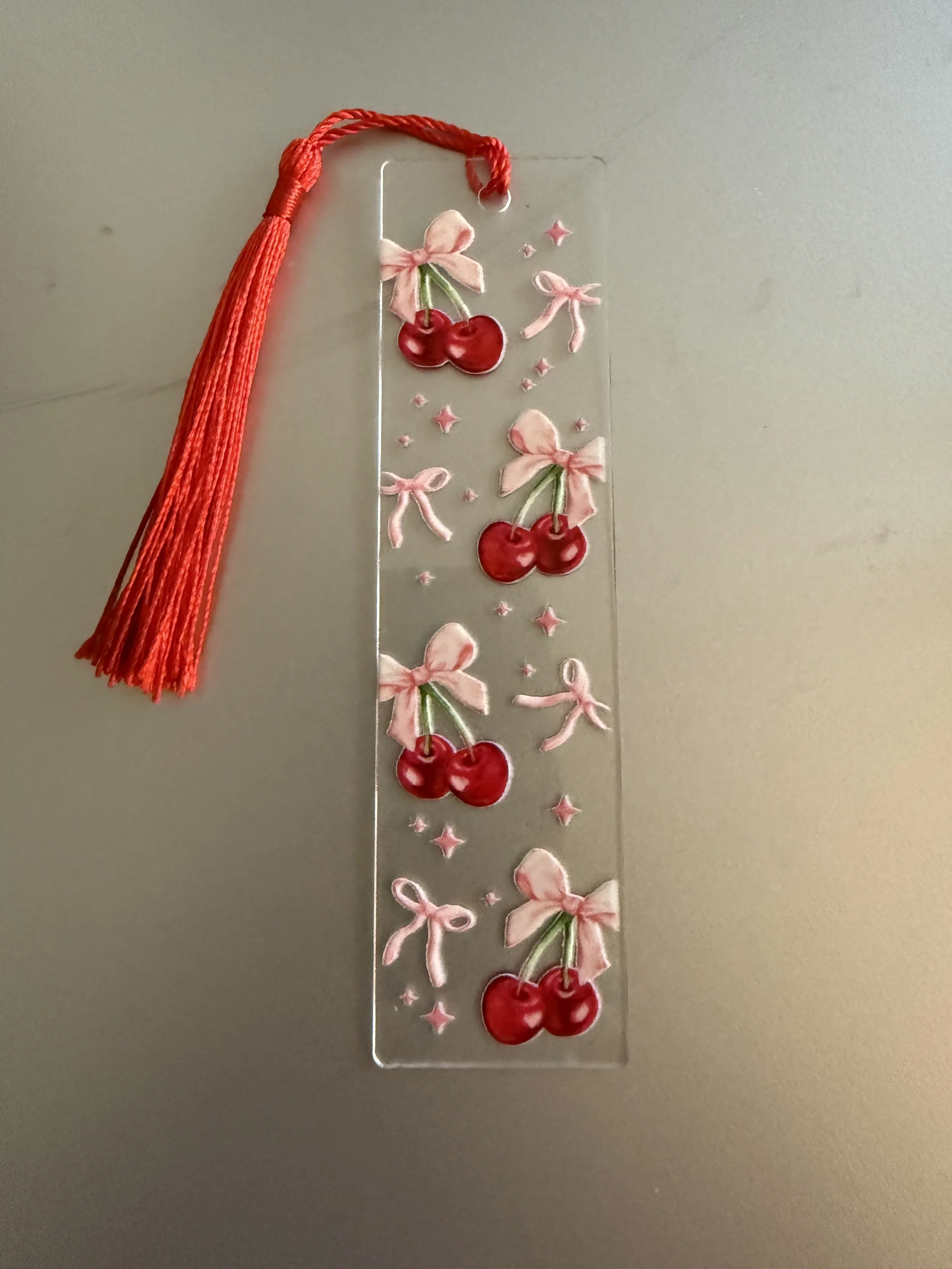 Cherry Bliss Handmade Bookmark