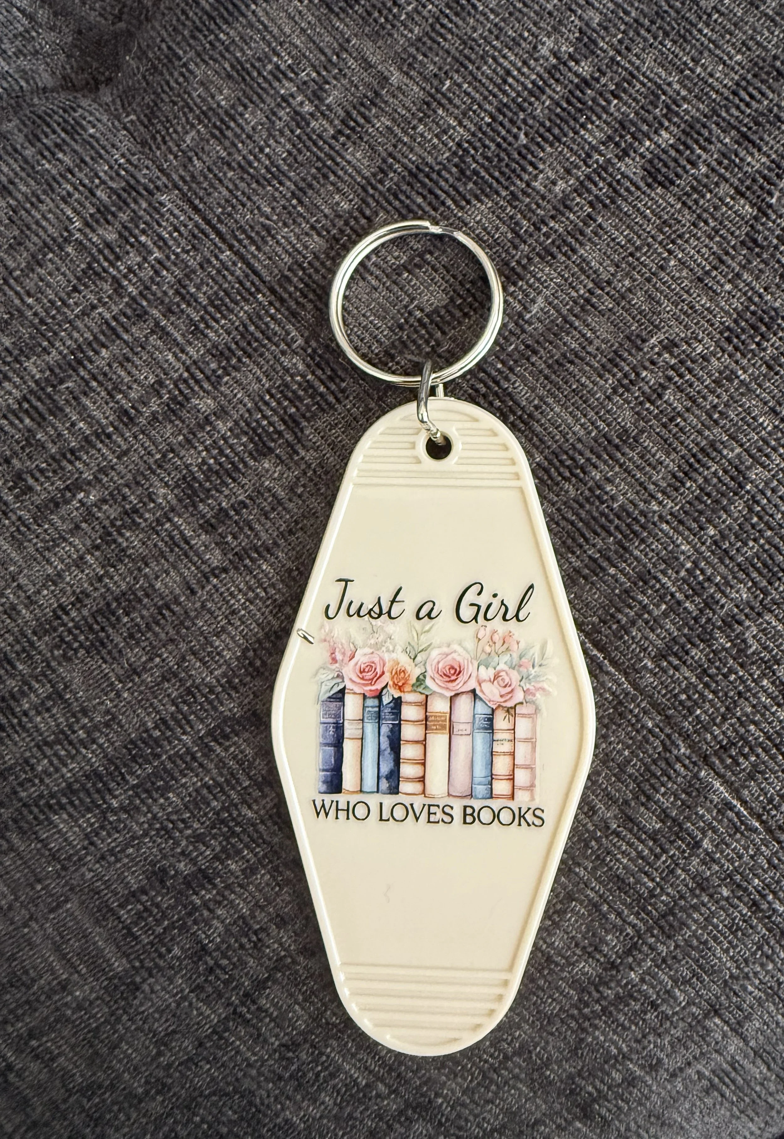 Book Lover's Charm Keychain