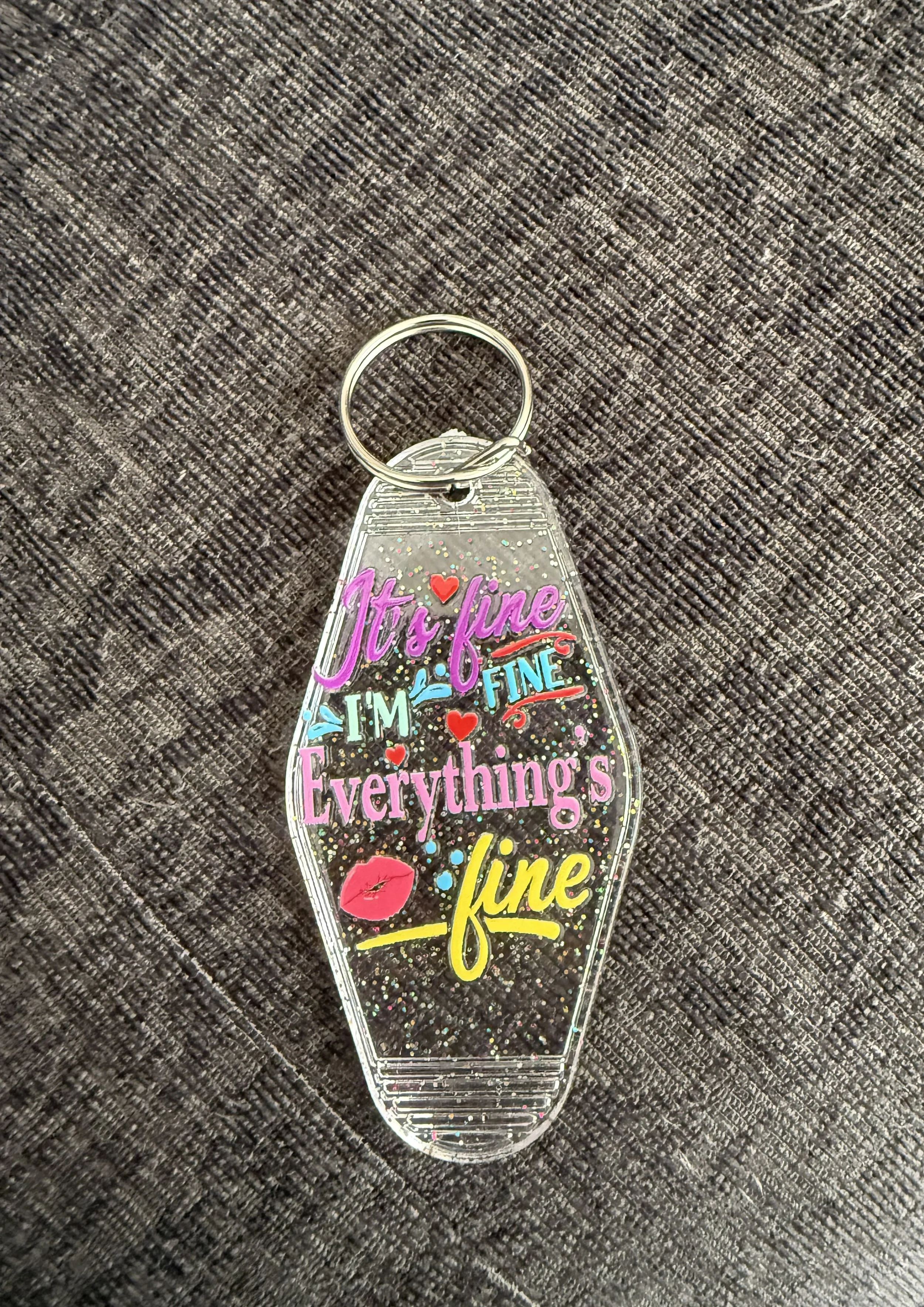 Vibrant 'Everything's Fine' Keychain