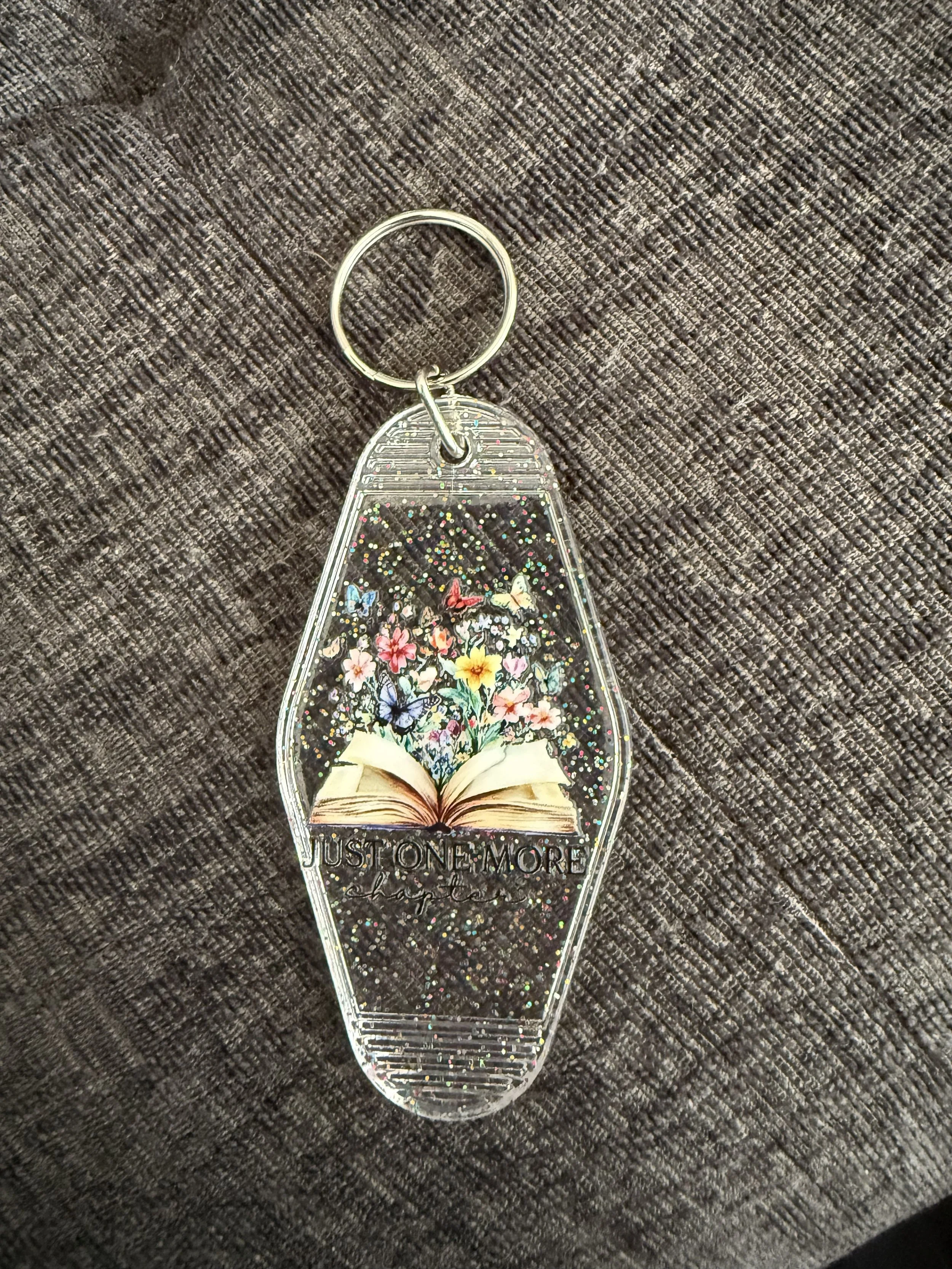 Floral Book Lovers Keychain