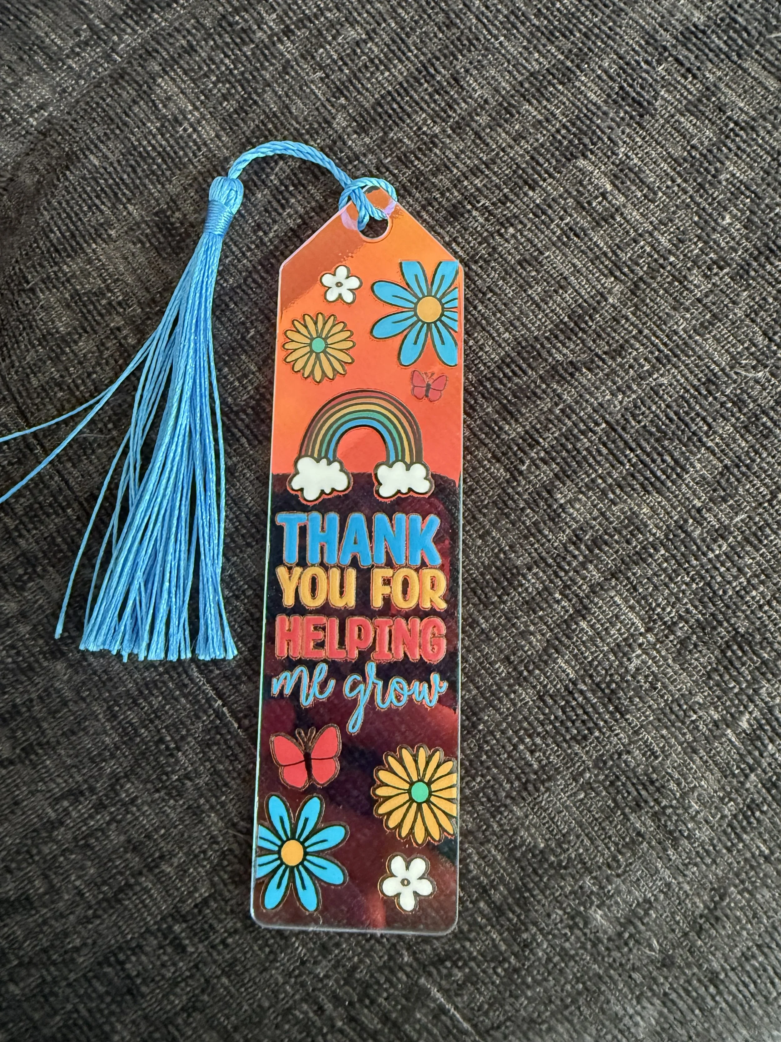Iridescent Gratitude Bookmark with Tassel