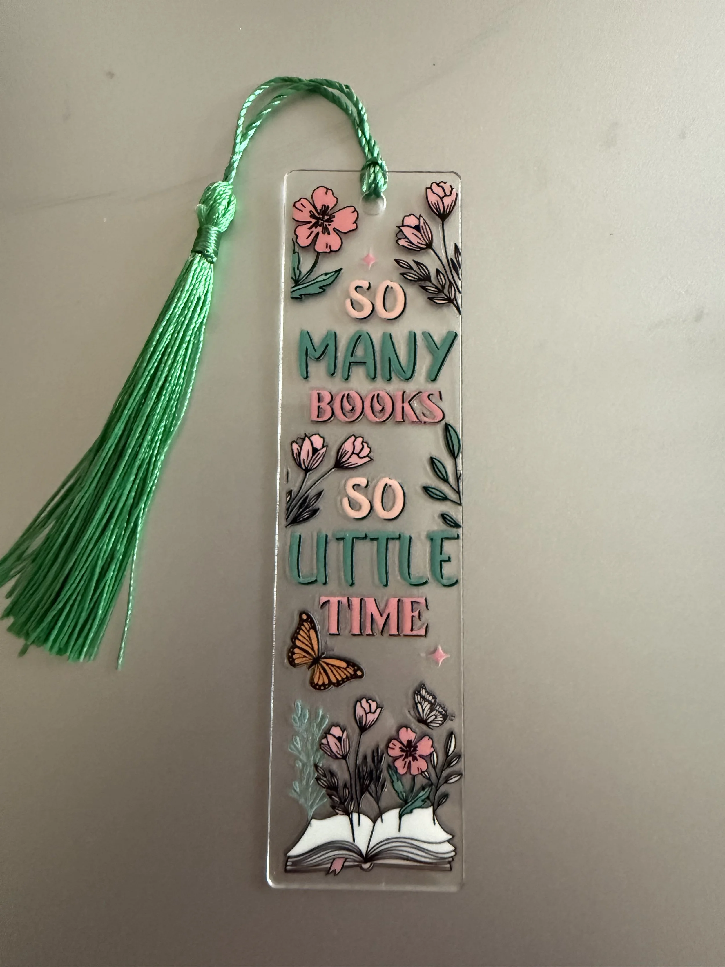 Floral Delight Acrylic Bookmark