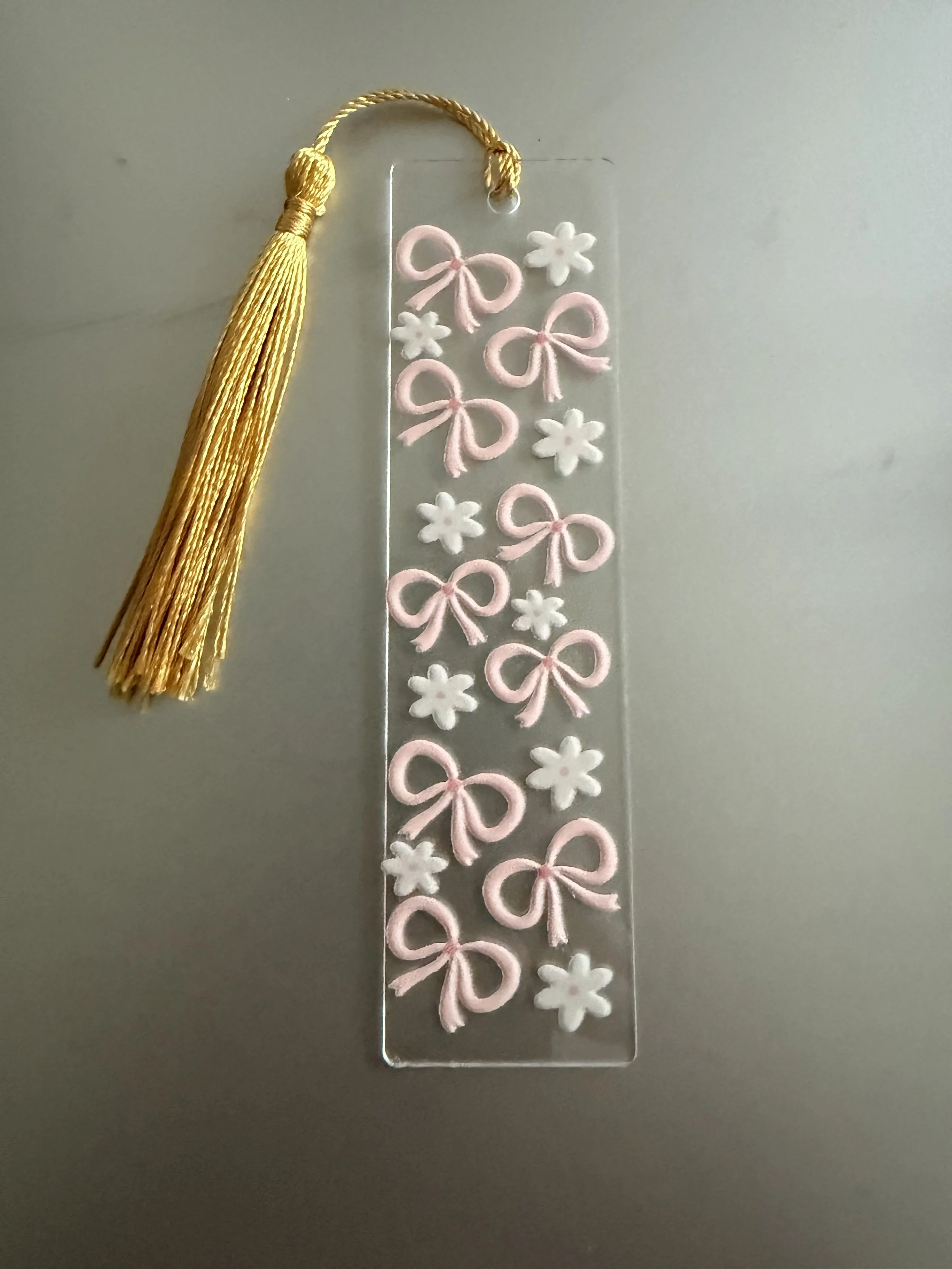 Embroidered Charm Bookmark with Tassel