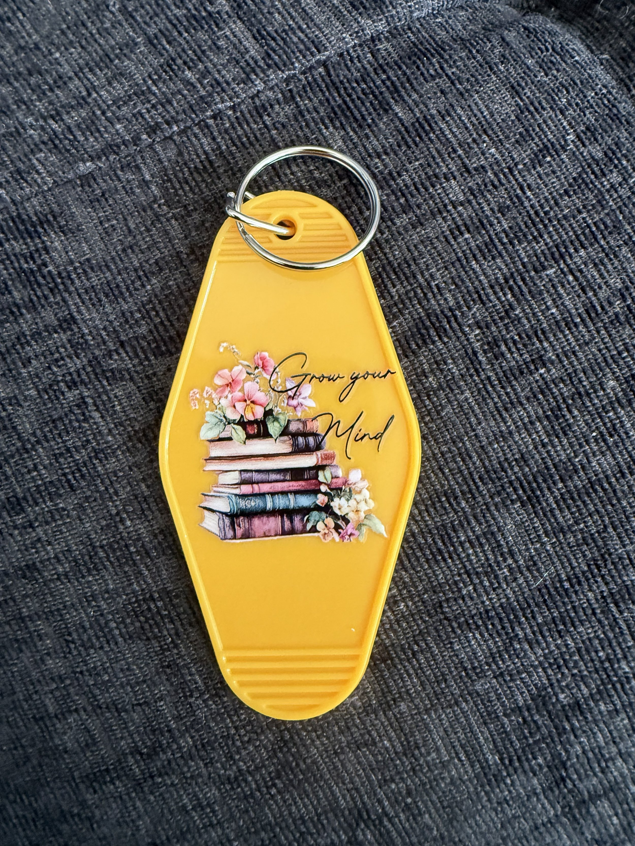 'Grow Your Mind' Inspirational Keychain