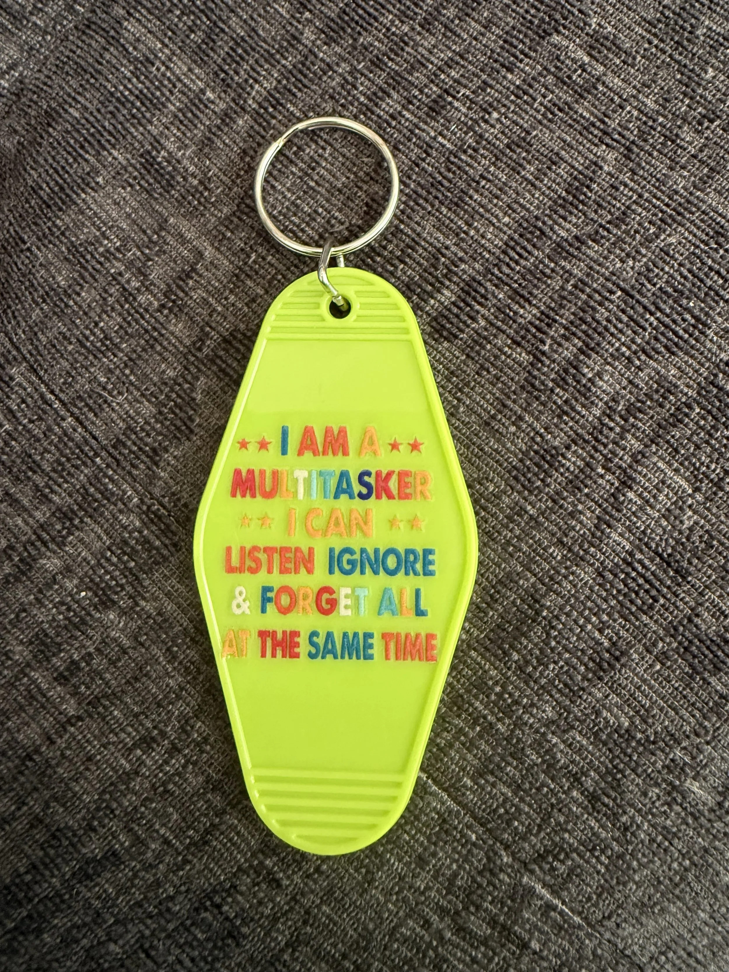 Multitasker Humor Keychain