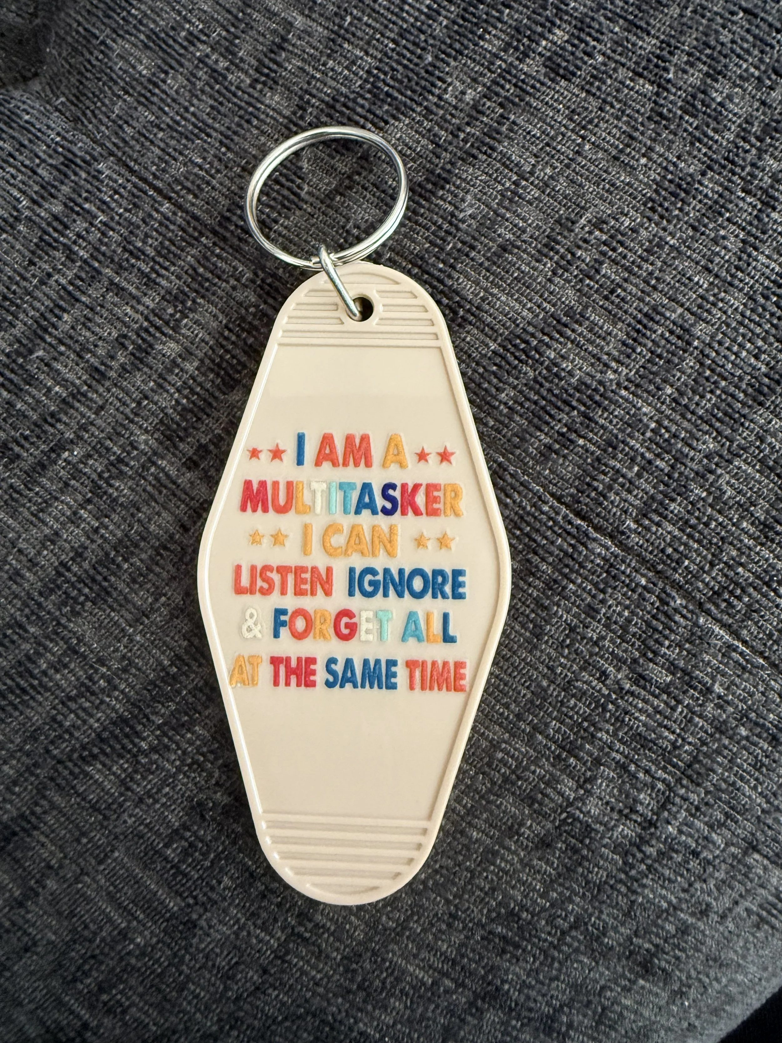 Multitasking Humor Keychain